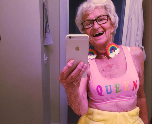 87 yaşındaki Baddie Winkle Instagram'ı salladı!