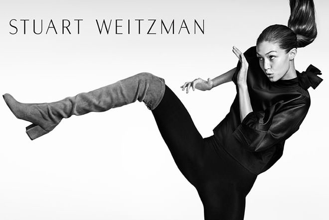 Gigi Hadid Stuart Weitzman Sonbahar 2016 Kampanyasında