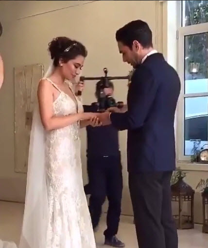 Kadir Doğulu ve Neslihan Atagül'ün düğününden ilk kareler