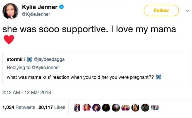 Kylie Jenner, hamileliği hakkındaki soruları Twitter'dan yanıtladı