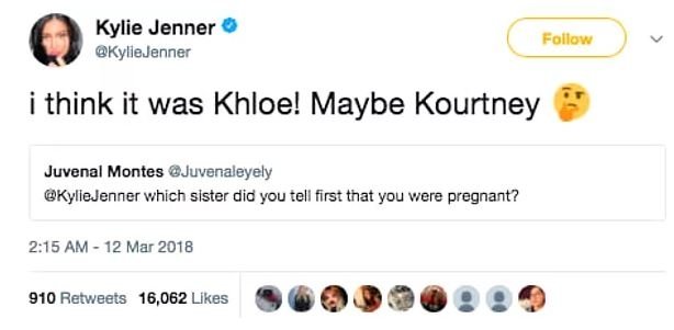 Kylie Jenner, hamileliği hakkındaki soruları Twitter'dan yanıtladı