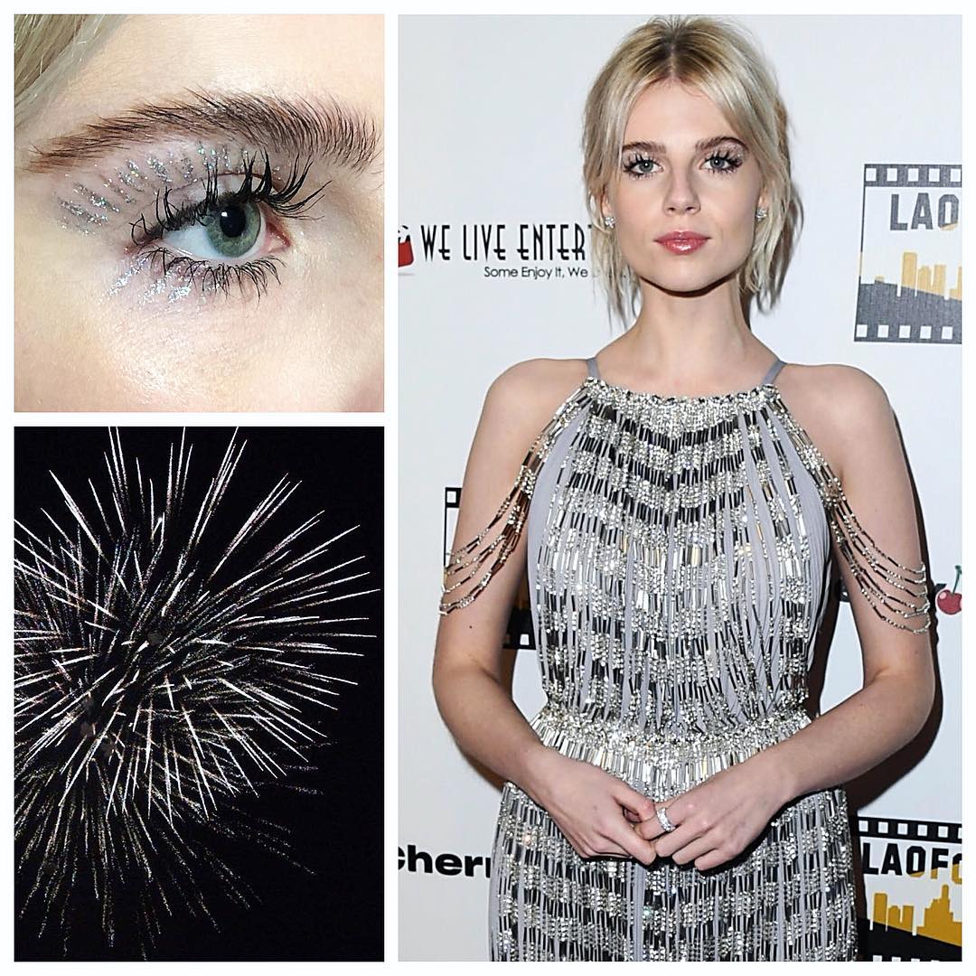 Lucy Boynton'un deneysel makyajları