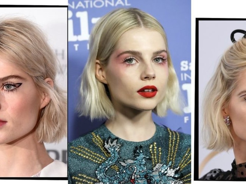 Lucy Boynton'un deneysel makyajları