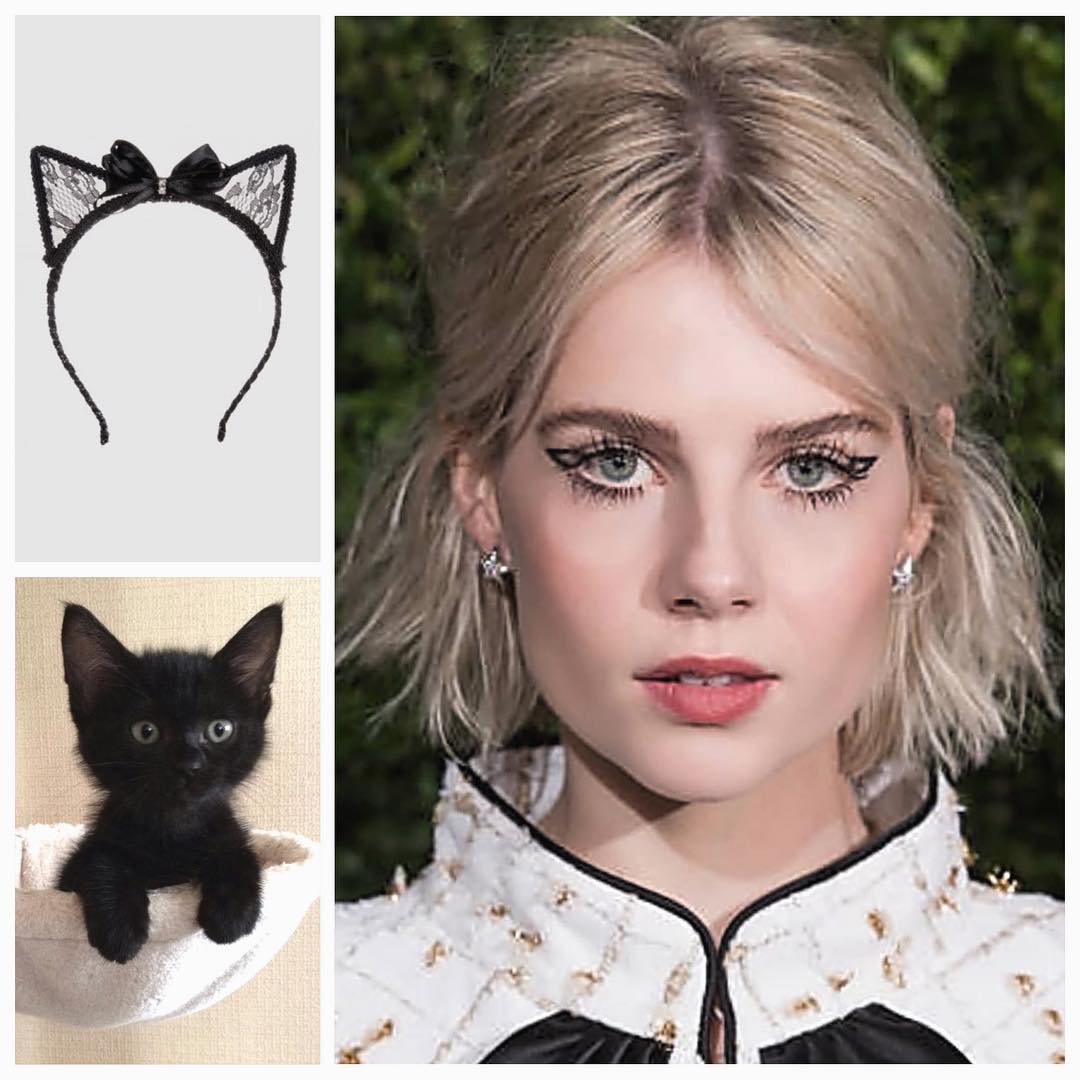 Lucy Boynton'un deneysel makyajları