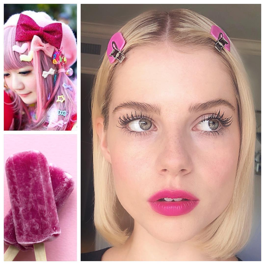 Lucy Boynton'un deneysel makyajları