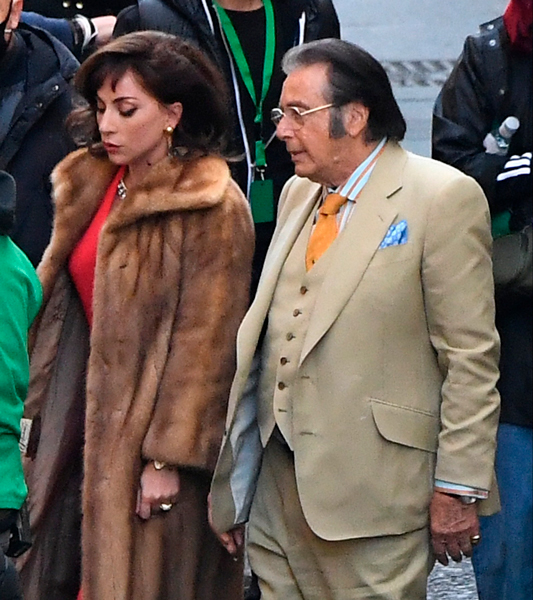 Al Pacino ve Lady Gaga, House of Gucci setinde