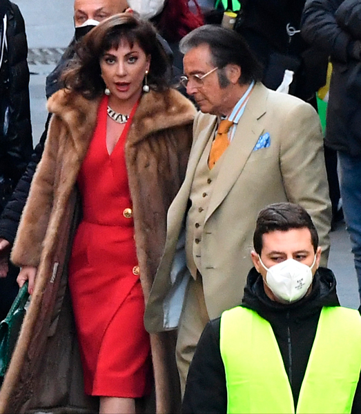 Al Pacino ve Lady Gaga, House of Gucci setinde