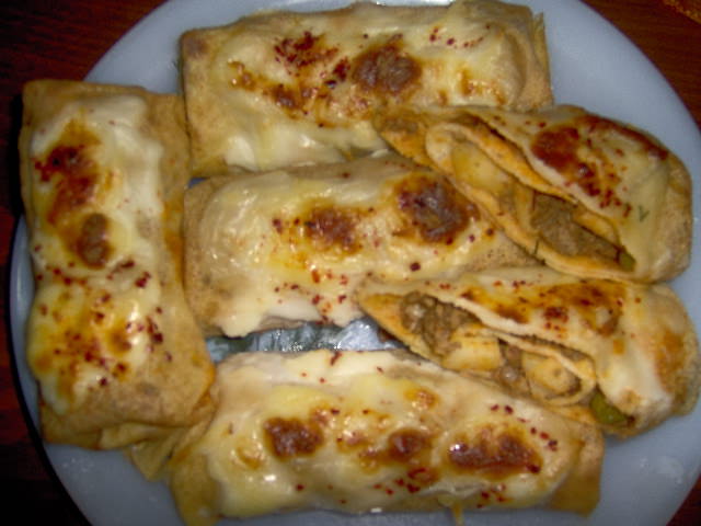 Soya kıymalı krep bohçası