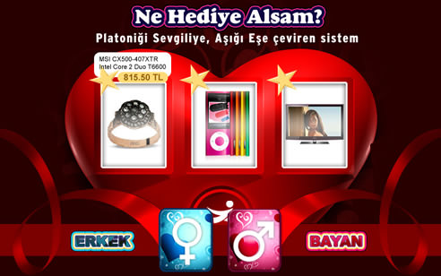 Sevgililer gününde hediye seçmek artık çok kolay!