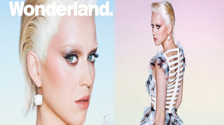Katy Perry Wonderland dergisi için sarışın oldu