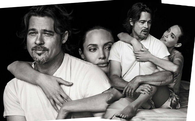 Angelina Jolie ve Brad Pitt'den aşk dolu pozlar