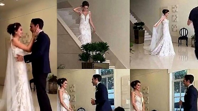 Kadir Doğulu ve Neslihan Atagül'ün düğününden ilk kareler