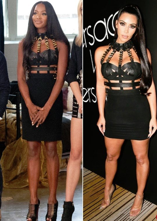 Kim Kardashian, Naomi Campbell'i taklit ediyor