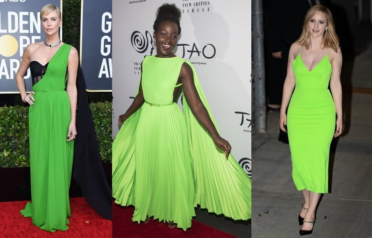 Parlak yeşil; 2020'nin ilk kırmızı halı trendi